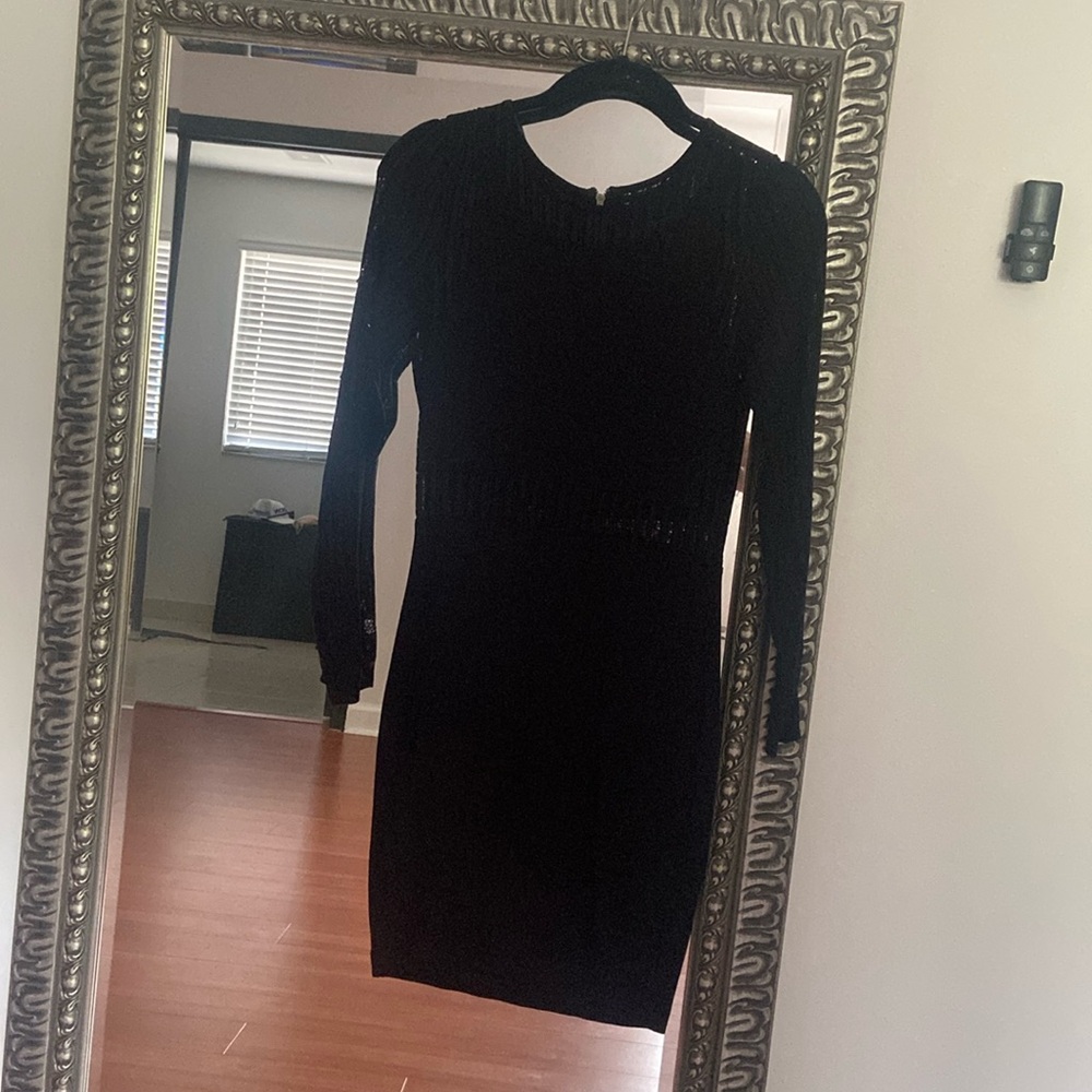 French connection black long sleeve dress US 4